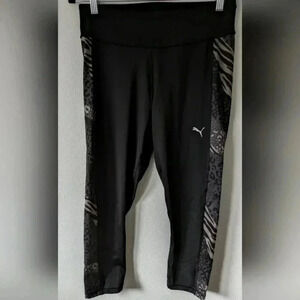 Puma Printed High Waist 3/4 Training Leggings Women, size M, color black.